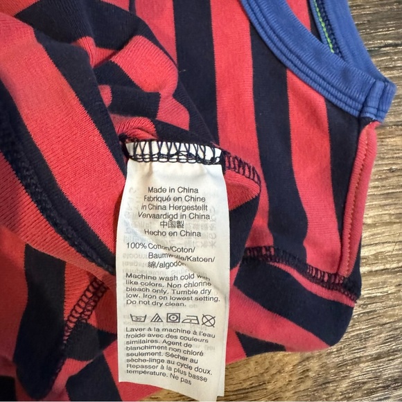 Crewcuts Boys Red and Navy Blue Long Sleeve Pajama Top Size Medium 8 - Picture 3 of 5